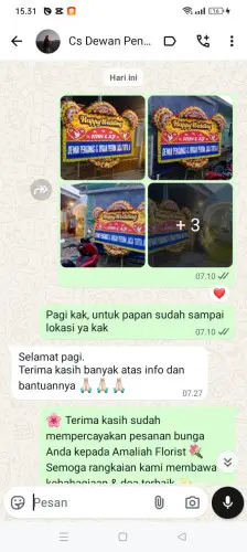 Testimonial Papan Bunga Pernikahan cimanintin